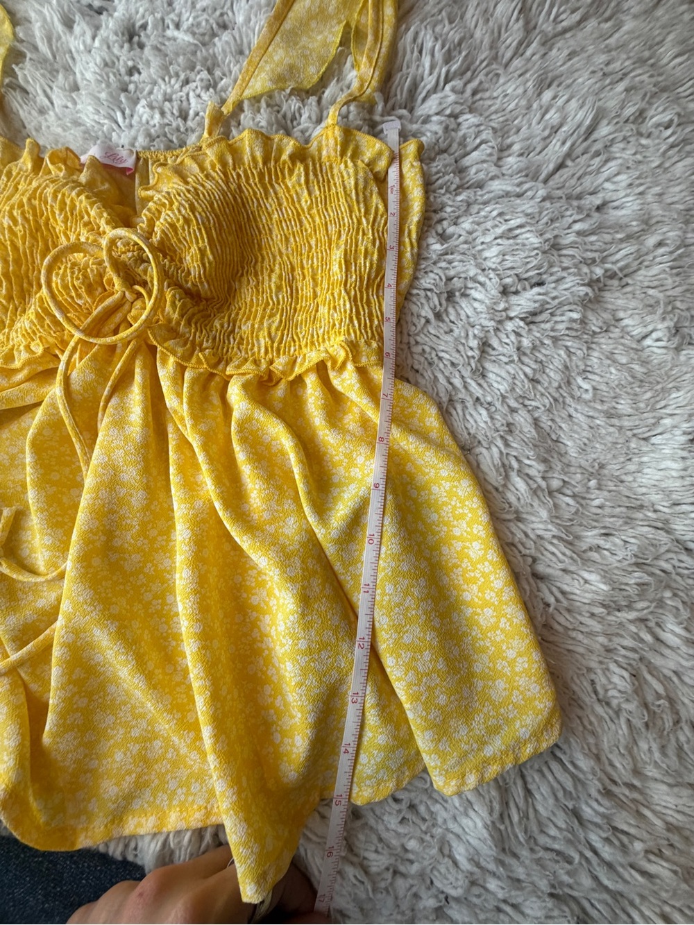 Pink Lily Yellow Floral Tank Top - Picture 11 of 11